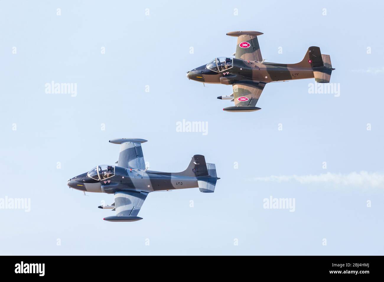 Strikemaster pair in close formation Stock Photo - Alamy