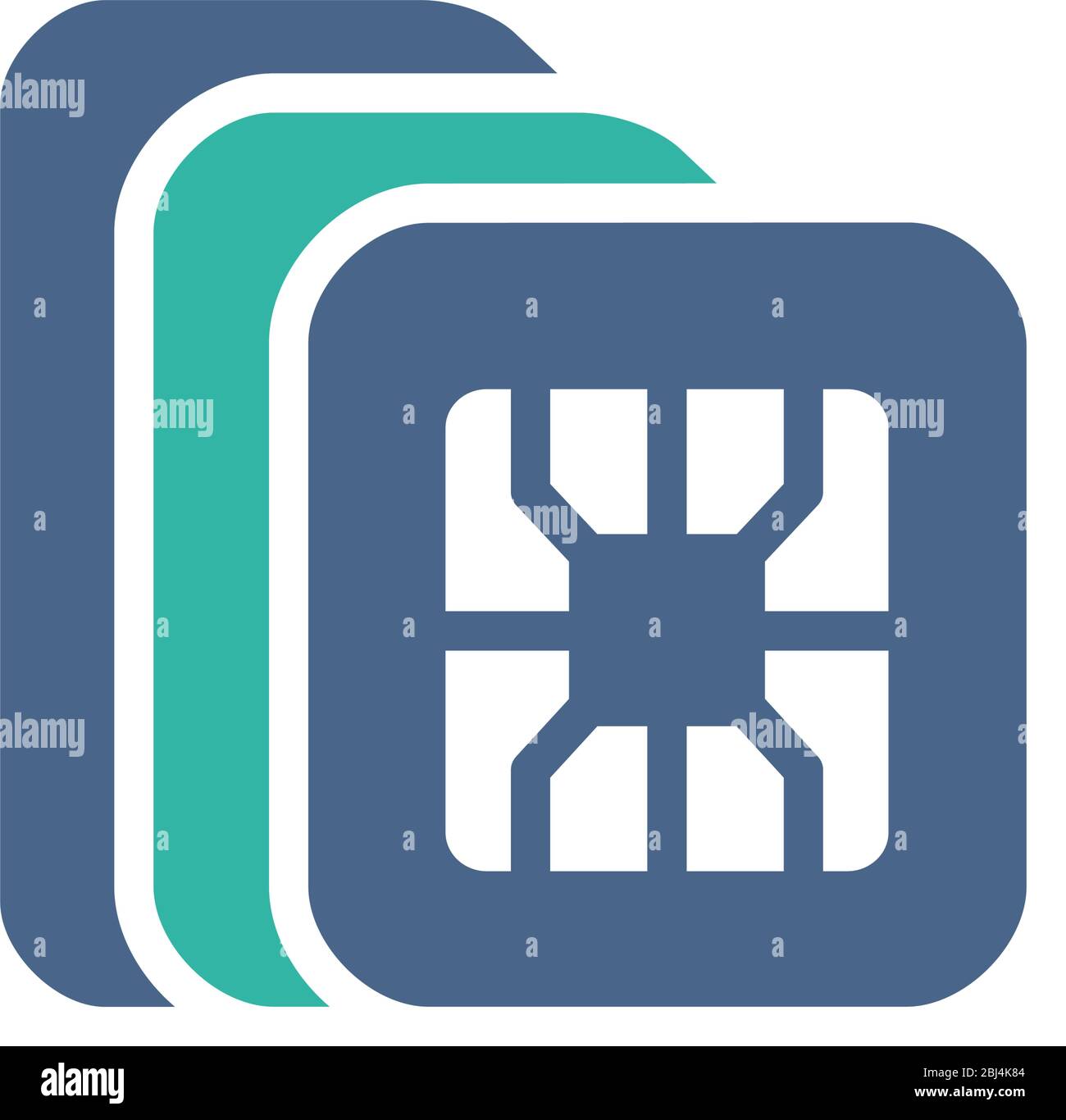 Different SIM card types flat icon. Normal, Micro, Nano phone card symbol Stock Vector Image