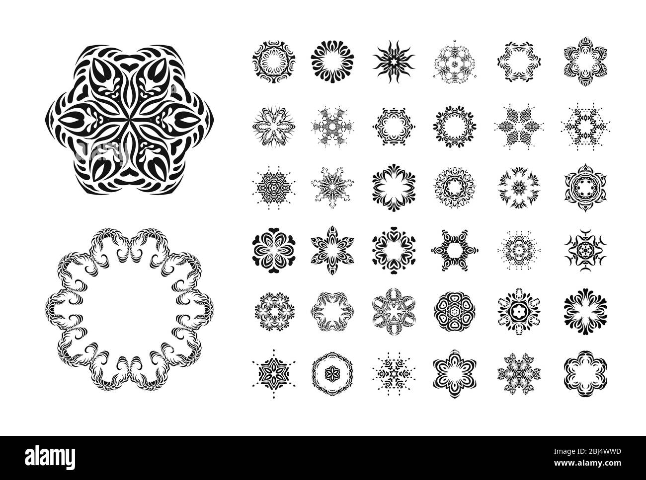 Vintage decorative elements. Circular pattern of traditional motifs and ...