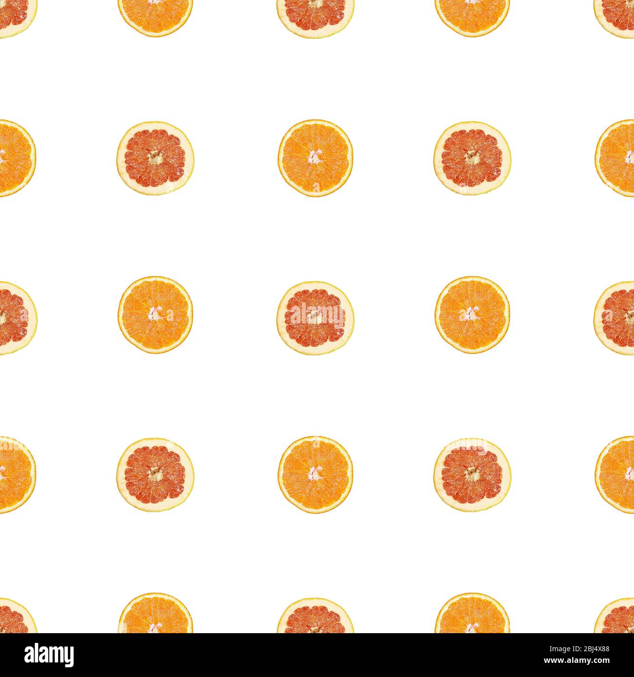 Seamless pattern of isolated slices of grapefruit and orange. Stock ...