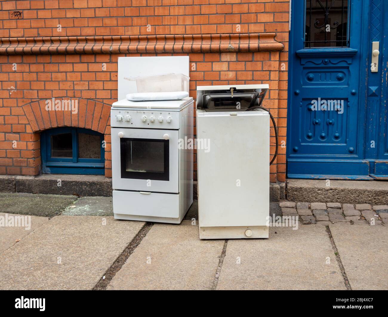 Old electrical appliances electronic waste disposal Stock Photo Alamy