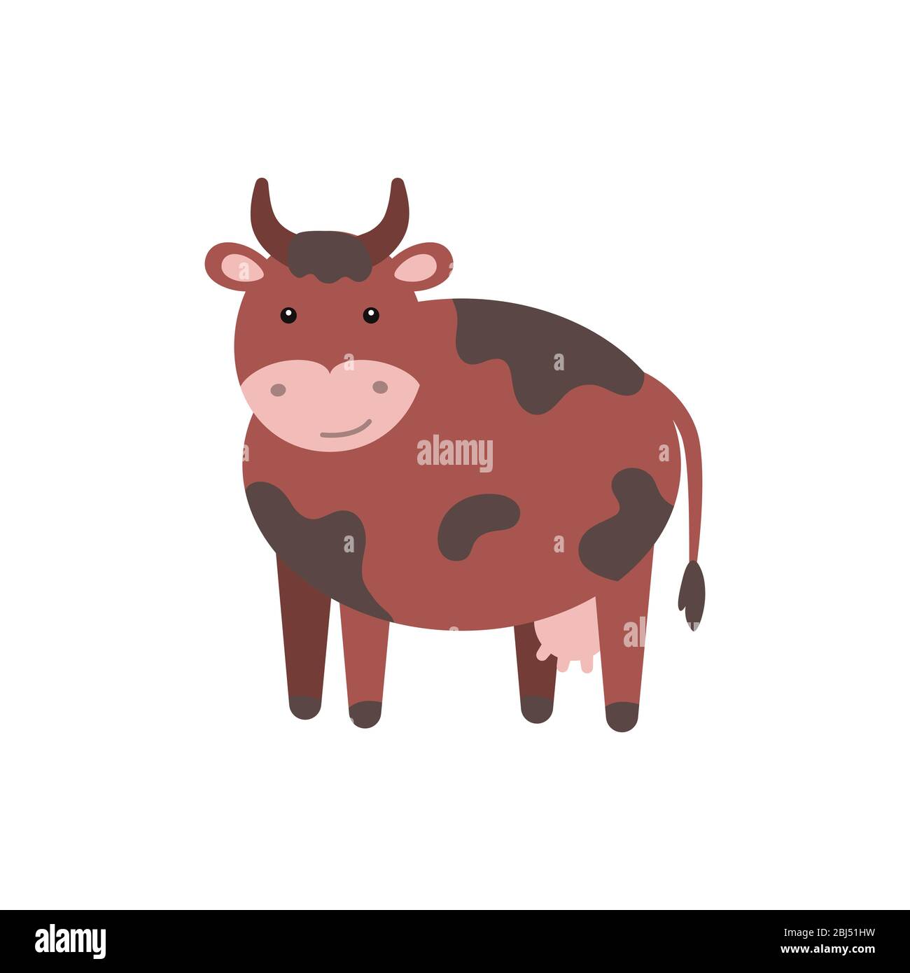 Cow farm animal cartoon illustration Stock Vector Images - Alamy