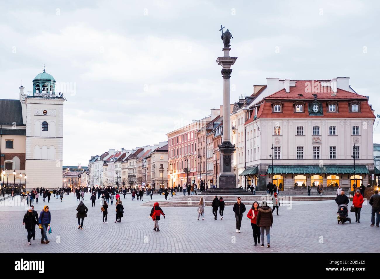 A view towards Old Town Warsaw. Stock Photo