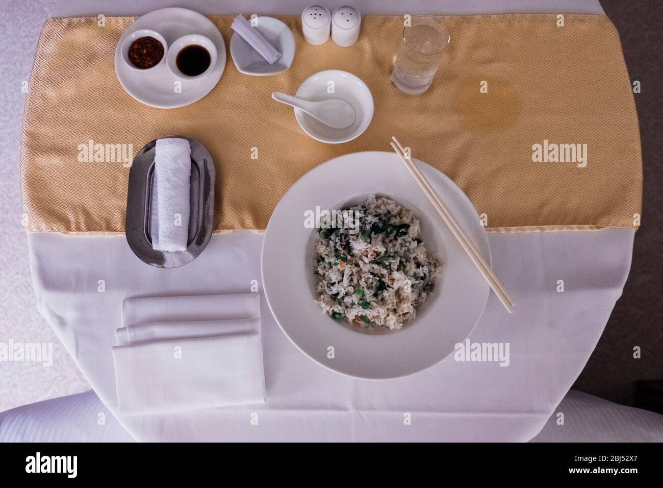 Condiments For Rice A plate of freshly cooked fried rice and condiments Stock Photo - Alamy