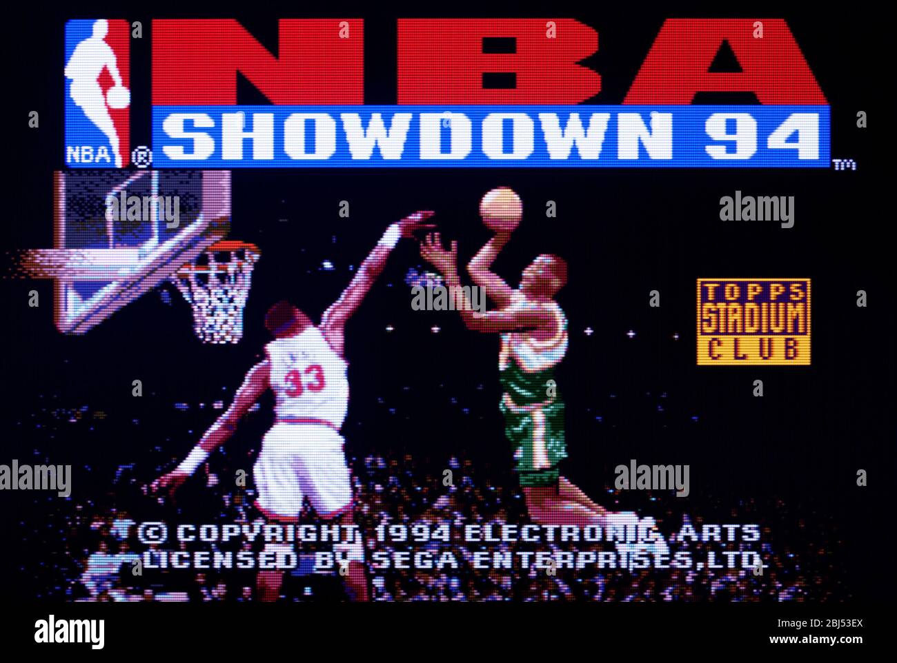 NBA Showdown '94 - Sega Genesis Mega Drive - Editorial use only Stock Photo