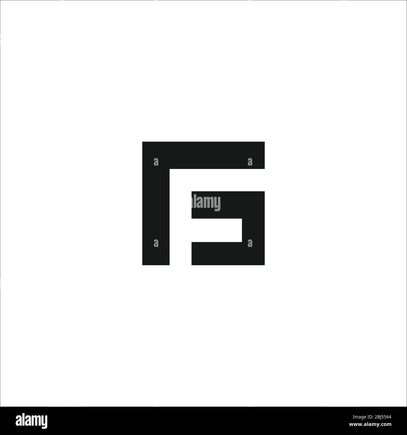 Initial letter fg logo or gf logo vector design template Stock Vector