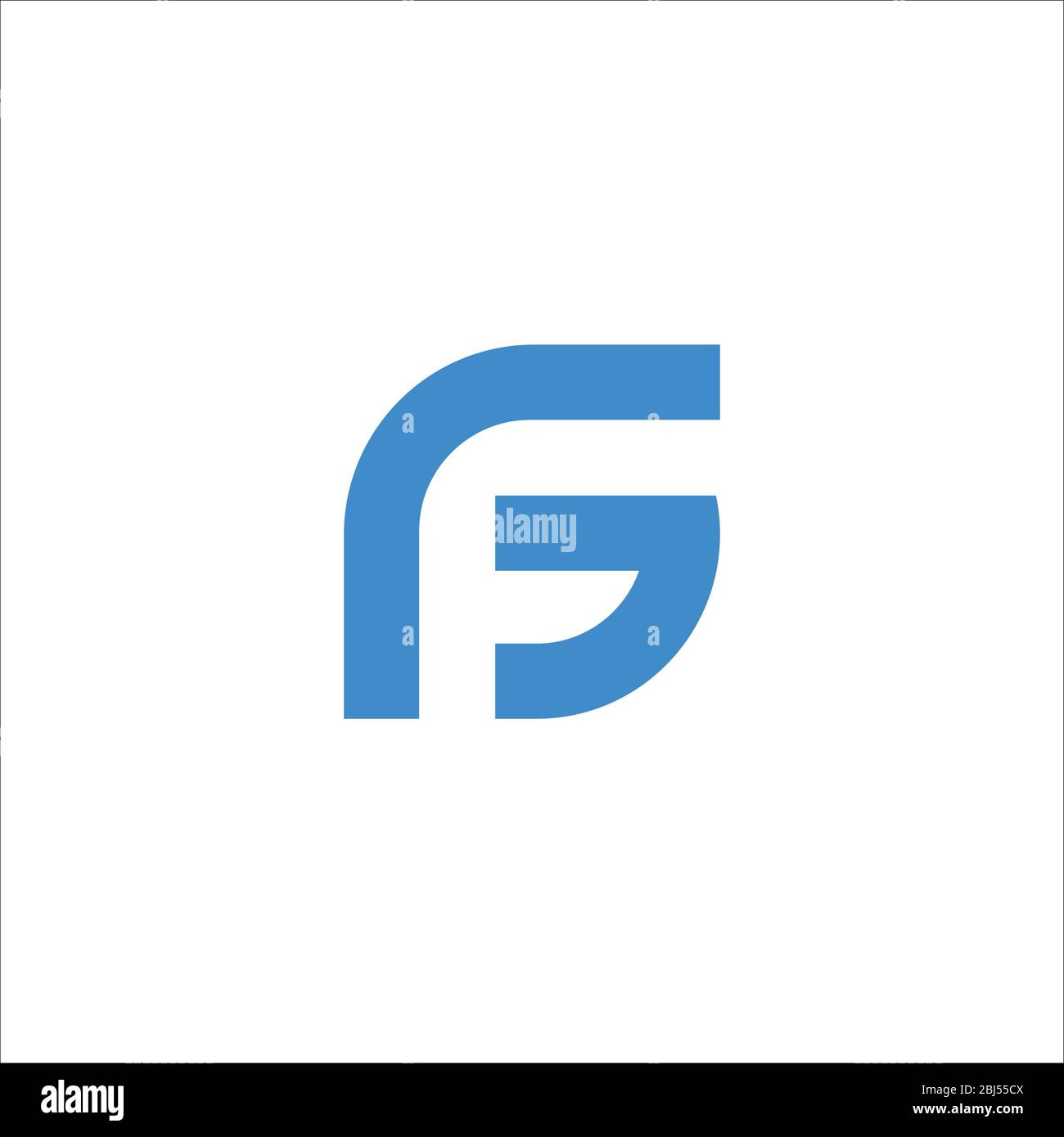 Initial letter fg logo or gf logo vector design template Stock Vector