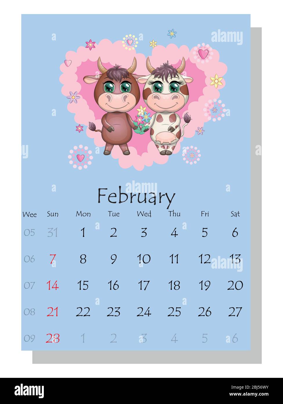 Featured image of post February 2021 Calendar Kawaii - Printing tips for february 2021 calendar.