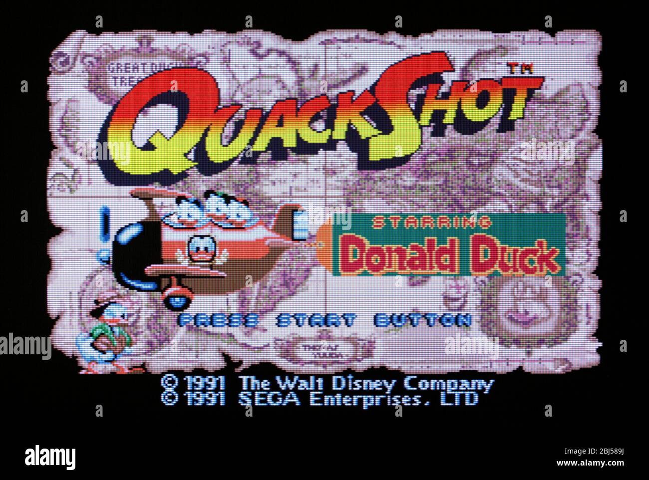 QuackShot Starring Donald Duck Quack Shot Sega Genesis Mega Drive Editorial use only Stock