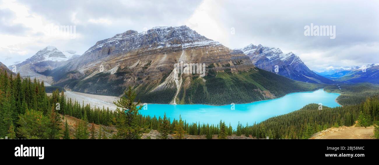 Peyto Lake Panorama with Caldron Peak, Banff National Park near ...