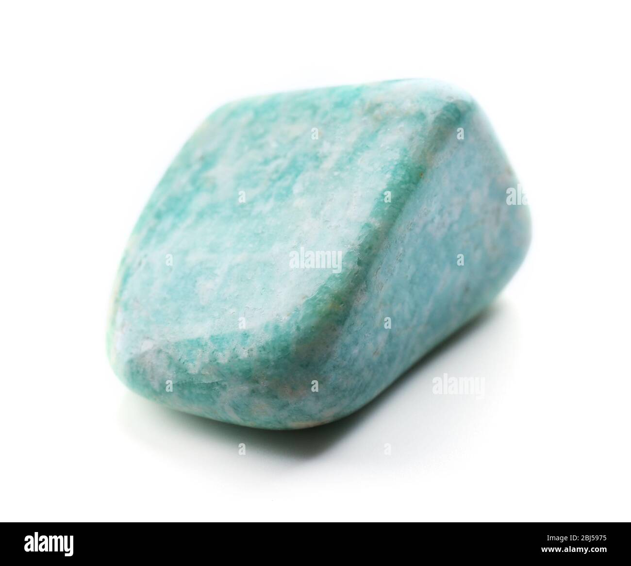 Amazonite isolated on white background Stock Photo - Alamy