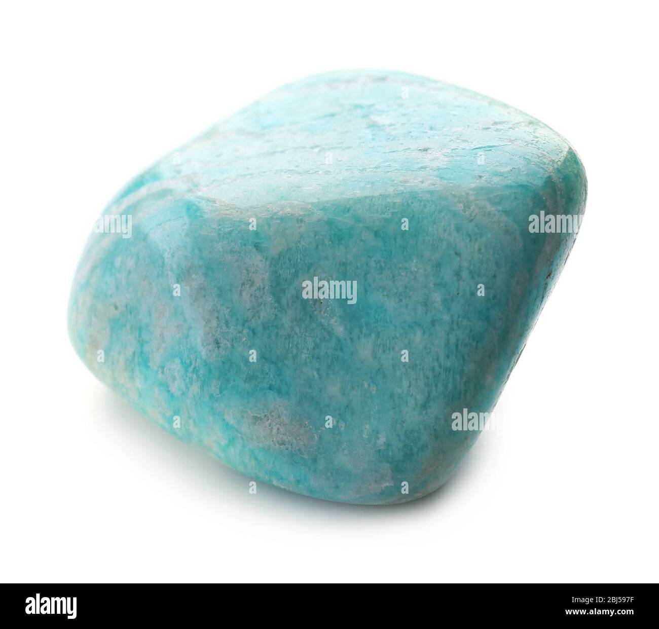 Amazonite isolated on white background Stock Photo - Alamy
