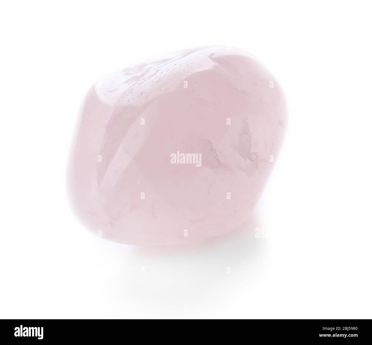 Pink quartz isolated on white background Stock Photo