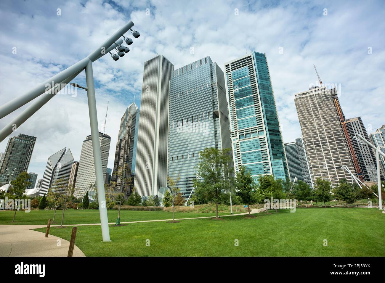City skyline from Grant Park Chicago, Illinois, USA Stock Photo - Alamy