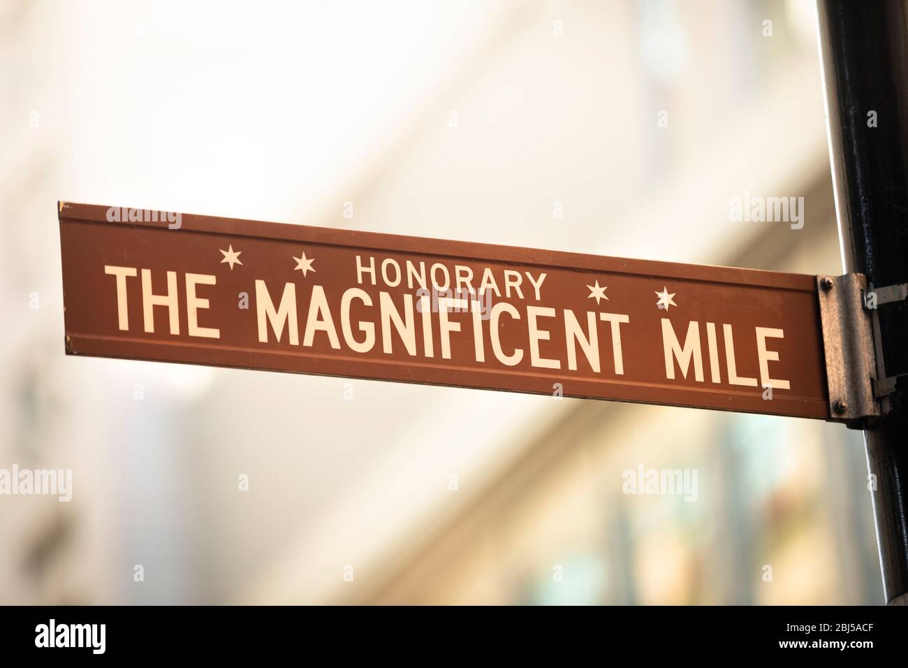 Michigan Avenue or The Magnificent Mile famous for its shopping Chicago