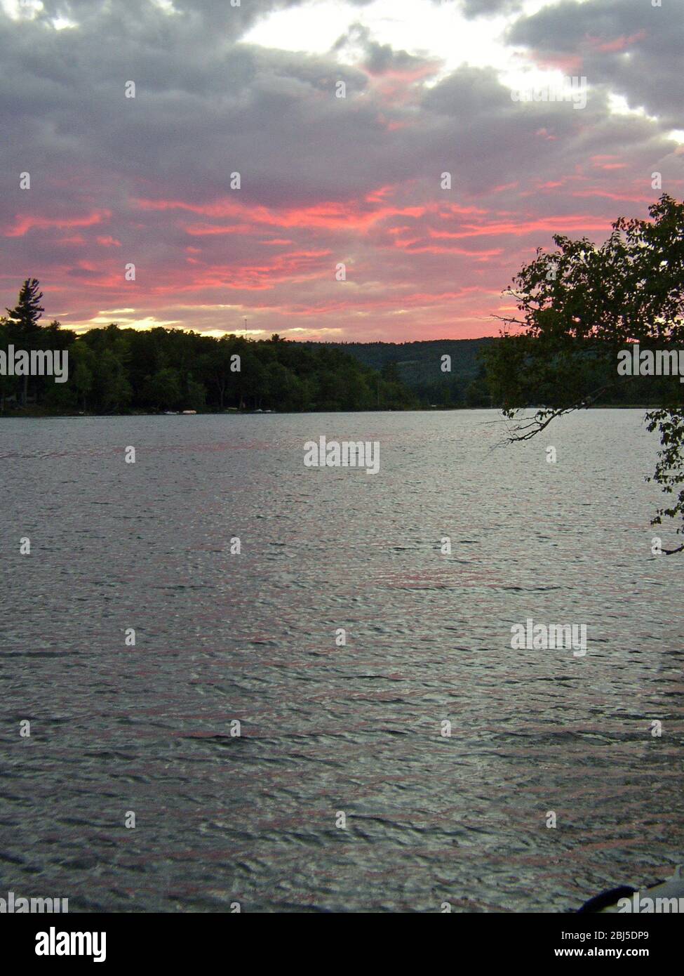 Sunset at Lake St. George, Maine Stock Photo - Alamy