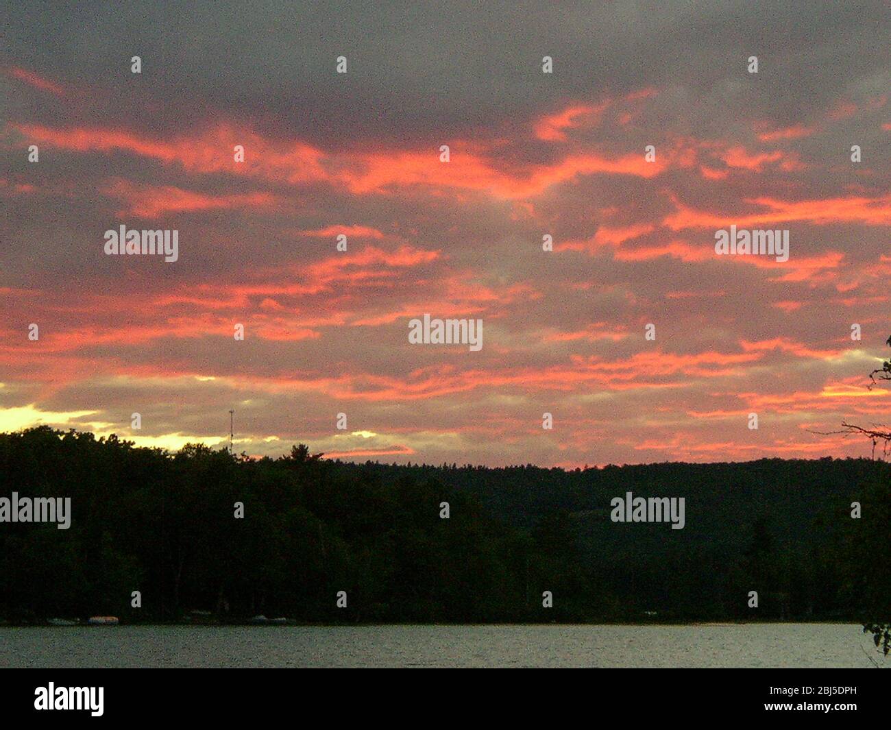 Sunset at Lake St. George, Maine Stock Photo - Alamy