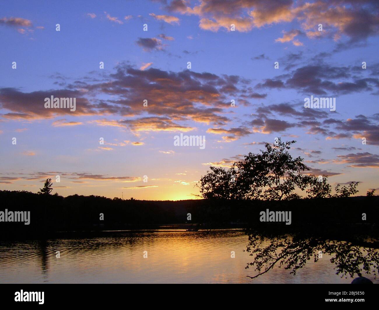 Sunset at Lake St. George, Maine Stock Photo - Alamy