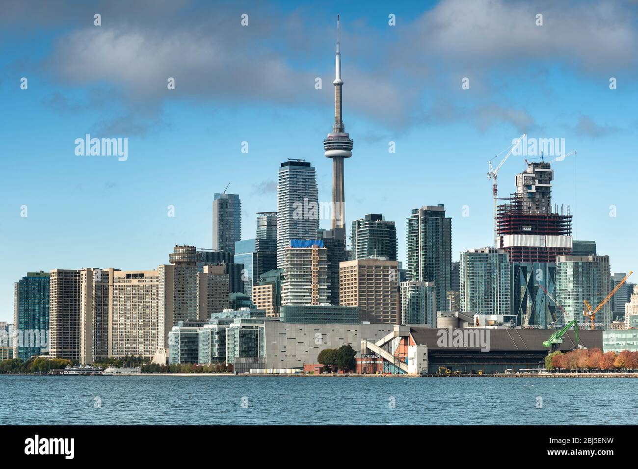 Downtown Toronto Canada cityscape skyline view over Lake Ontario Stock ...