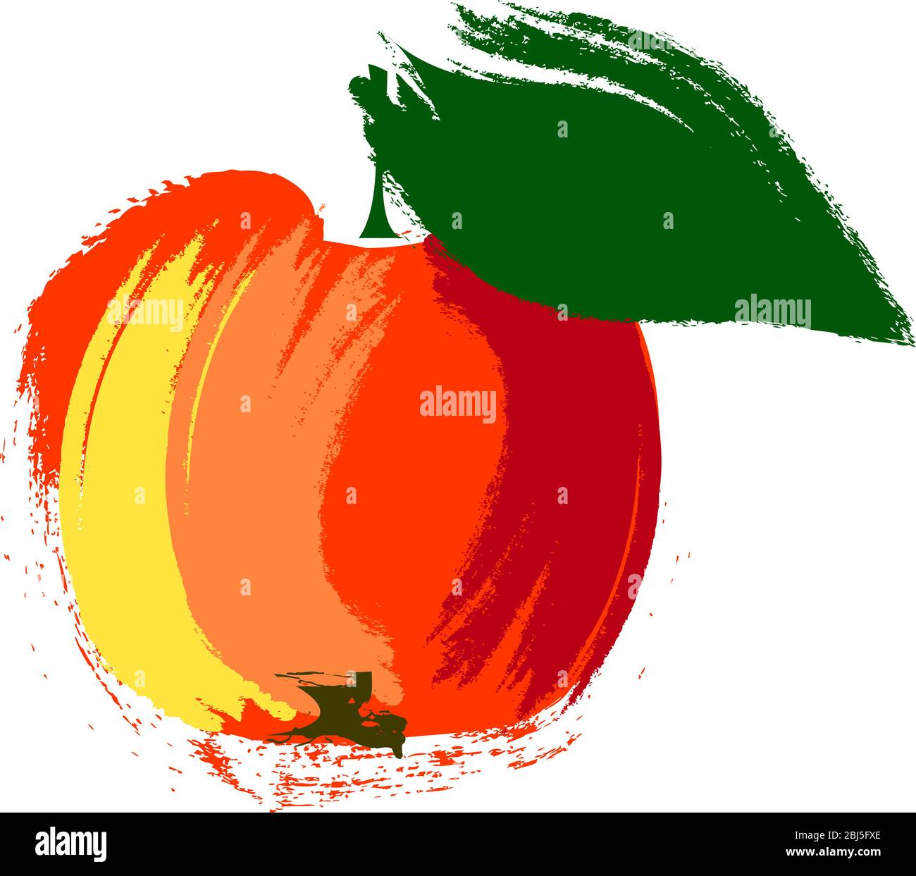 Vector illustration apple in abstract style isolated on white Stock ...