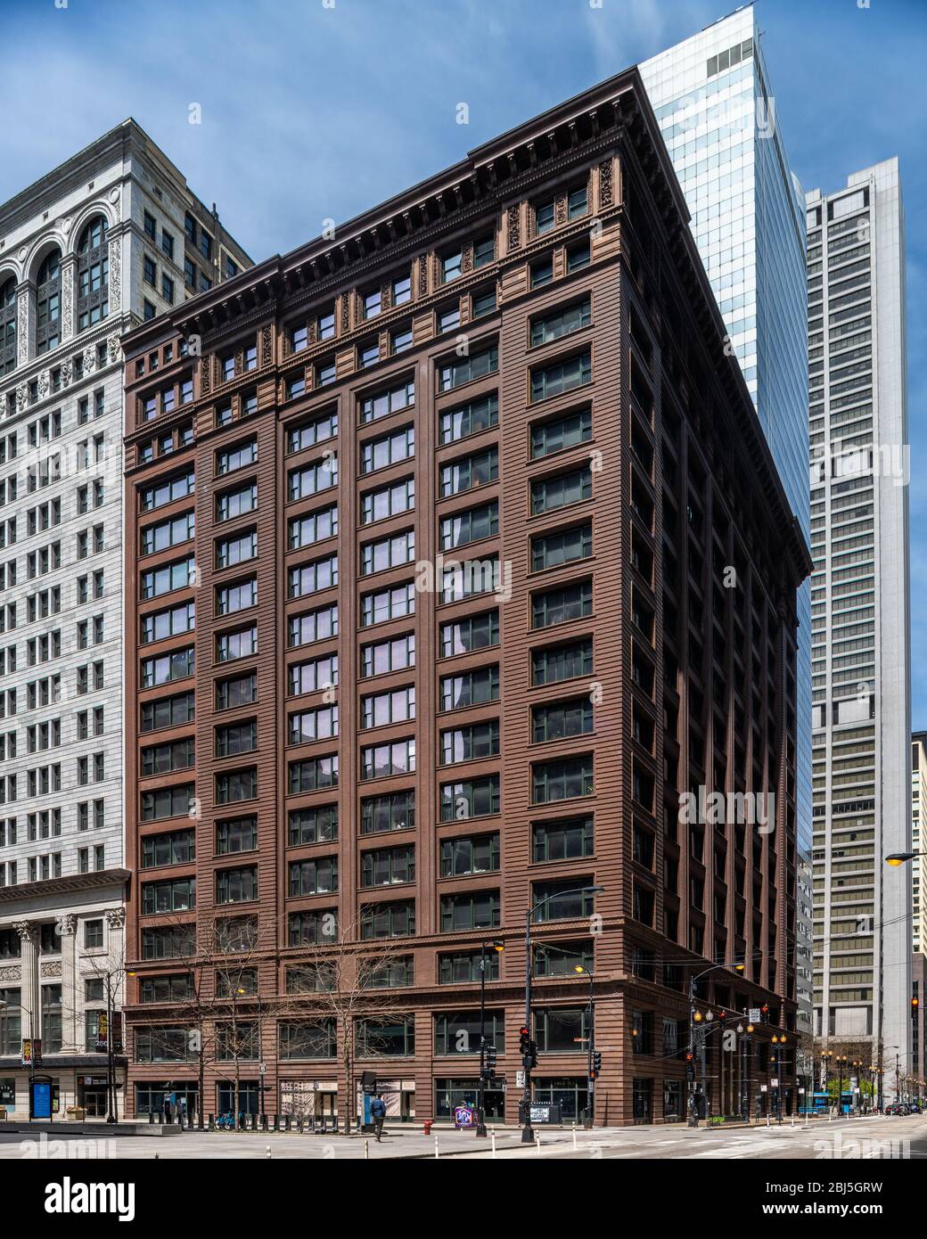 Marquette Building designed by Holabird & Roche Stock Photo