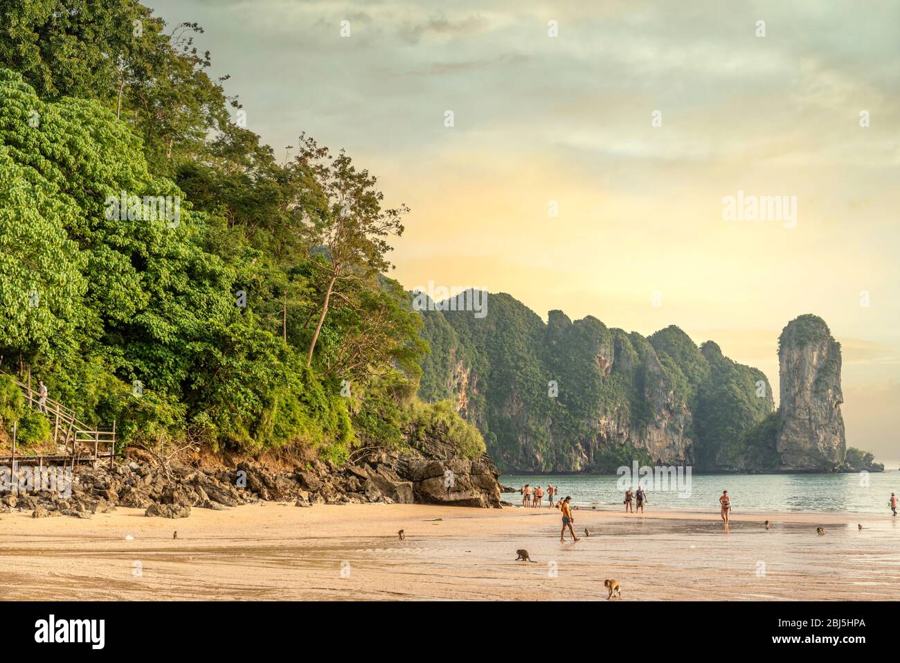 Picturesque view of Ao Nang Beach near Krabi, Southern Thailand Stock Photo