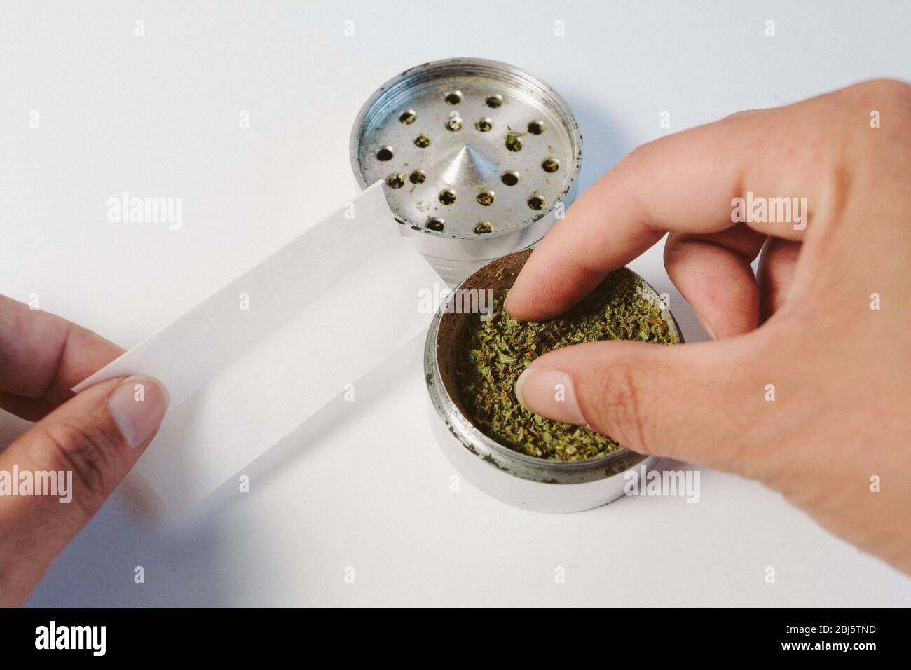 Handrolling a Joint Stock Photo