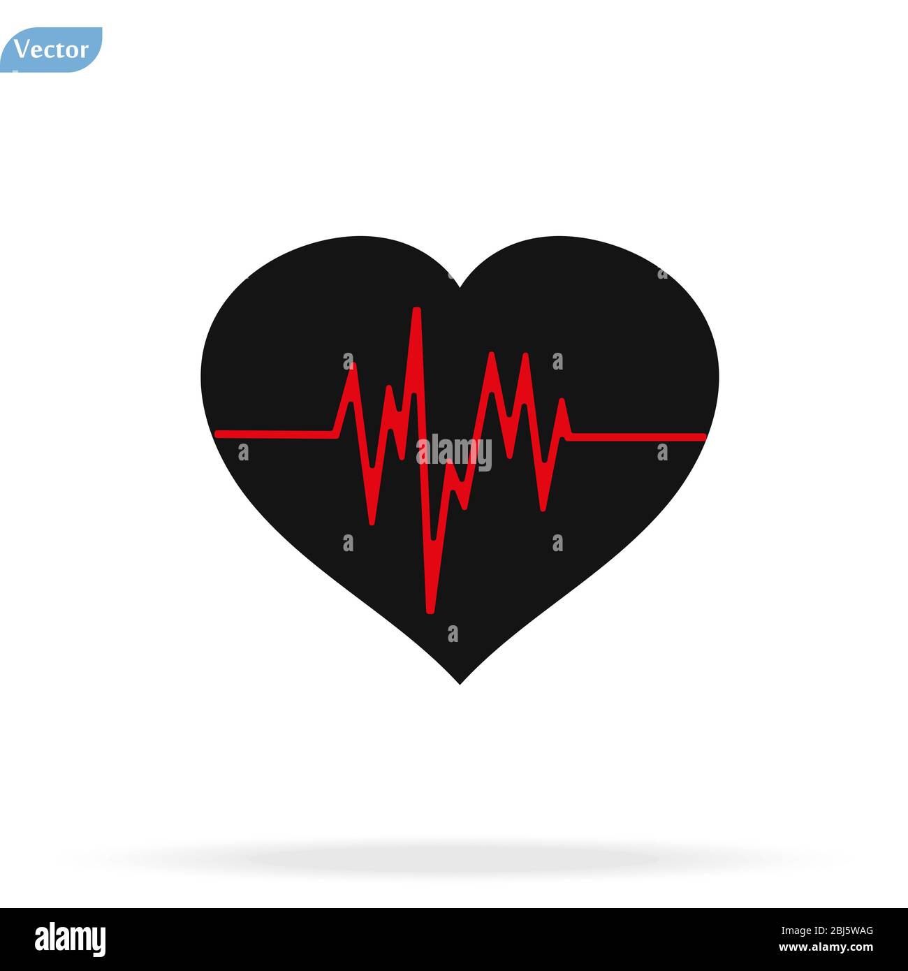 Heart beat icon vector illustration on white background Stock Vector ...