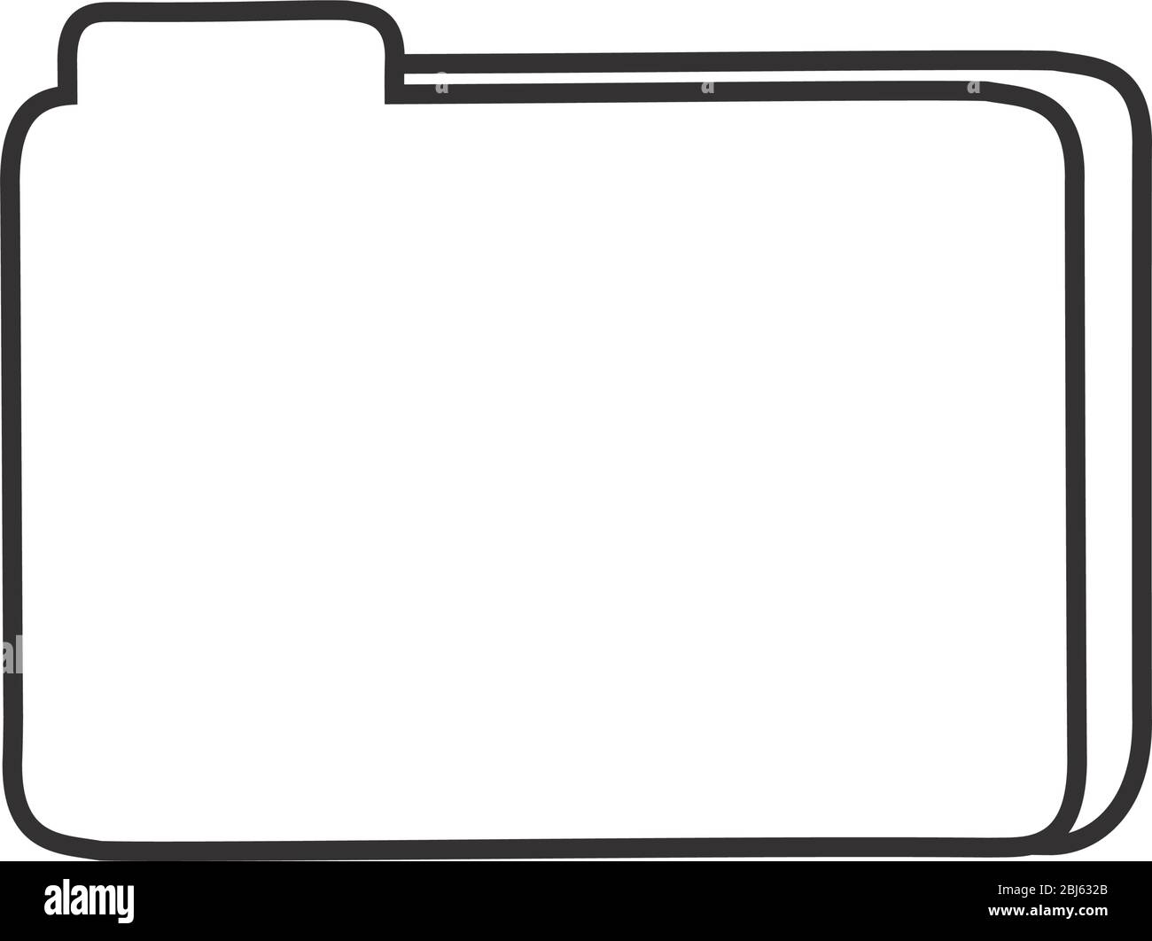 document folder icon over white background, line style, vector ...