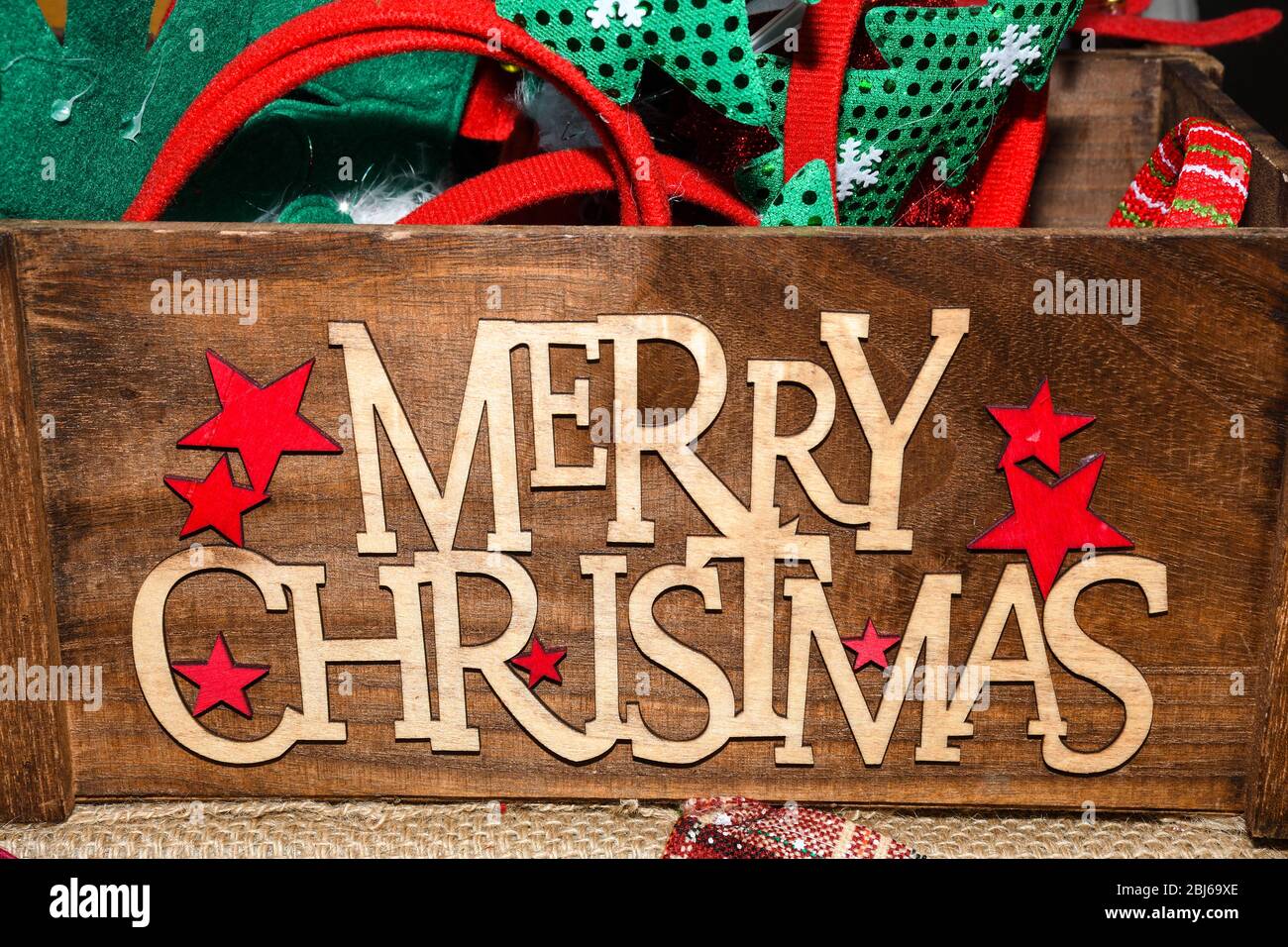 Christmas ornaments in the market Stock Photo Alamy