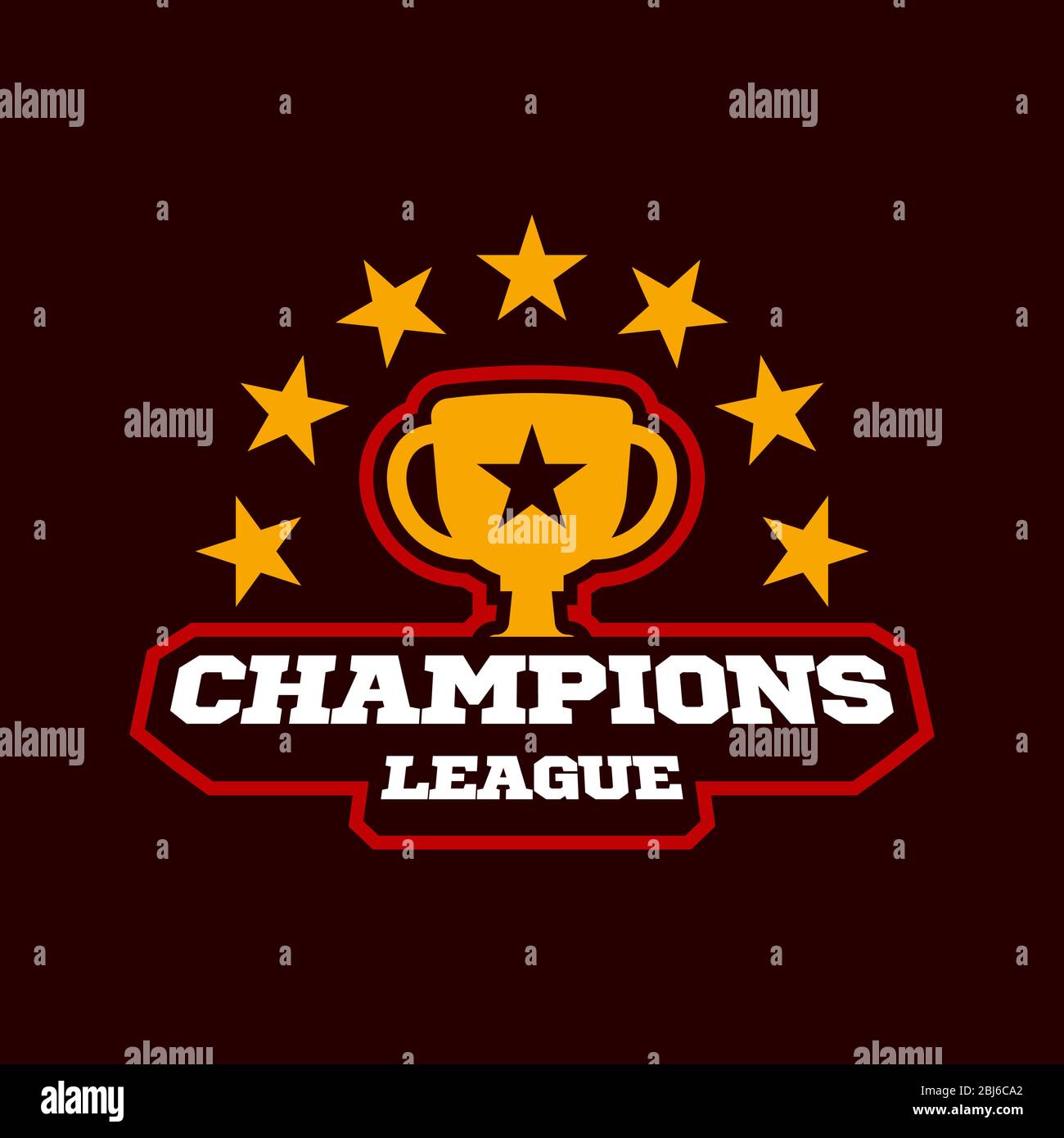 Champion Gold Cup Vector Champion Sports League Logo Emblem Badge Graphic With Trophy Modern Professional Typography Sport Cup In Retro Style Vector Stock Vector Image Art Alamy