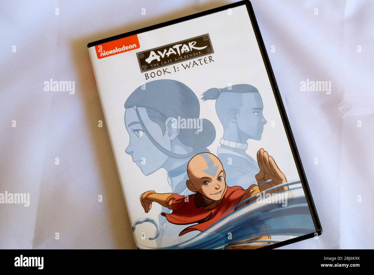 DVD box of Nickelodeon's 'Avatar - The Last Airbender: The Complete Series' animated television show released in 2015; Book 1: Water. Stock Photo