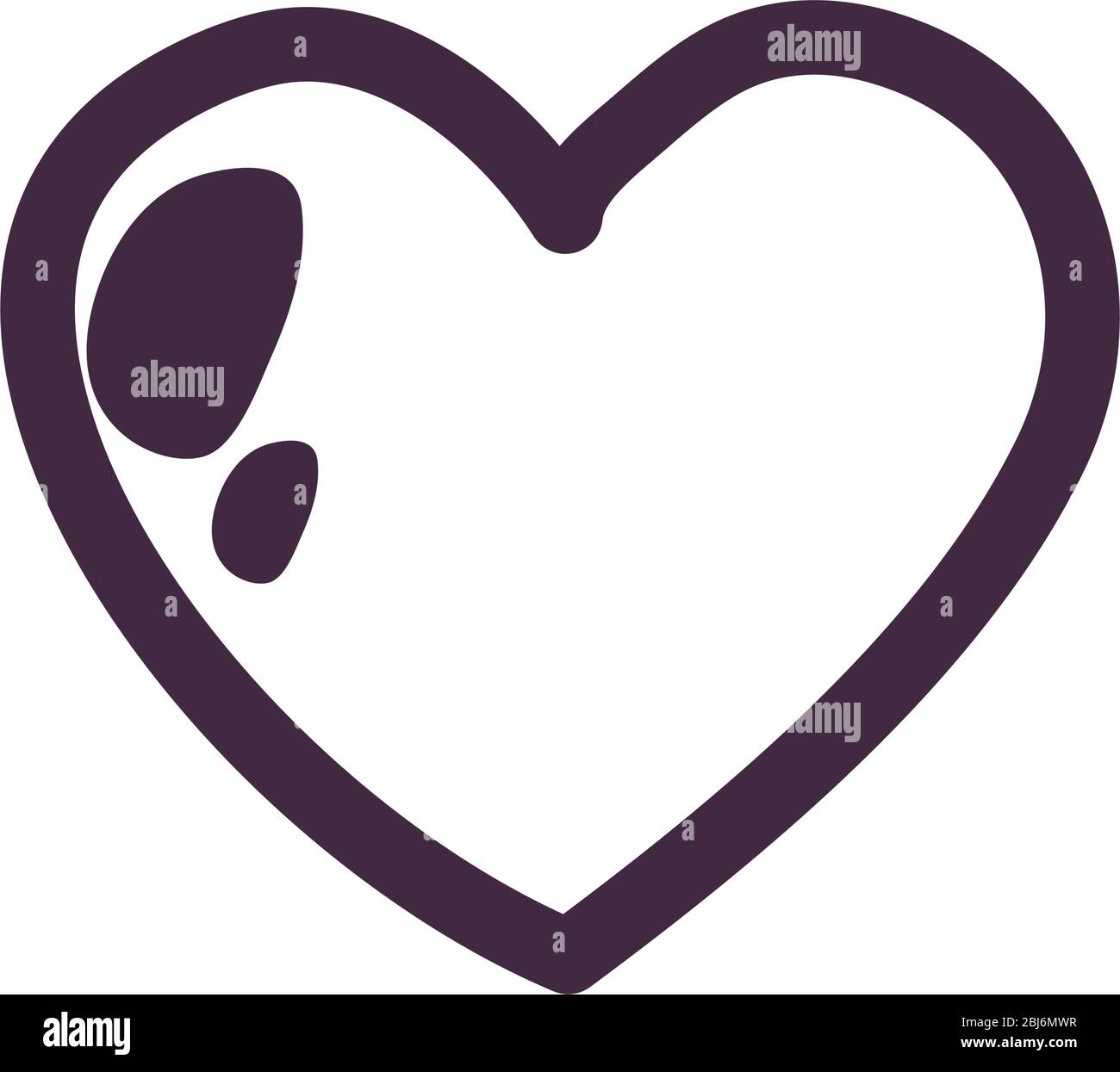 Heart line style icon design of love passion and romantic theme Vector ...