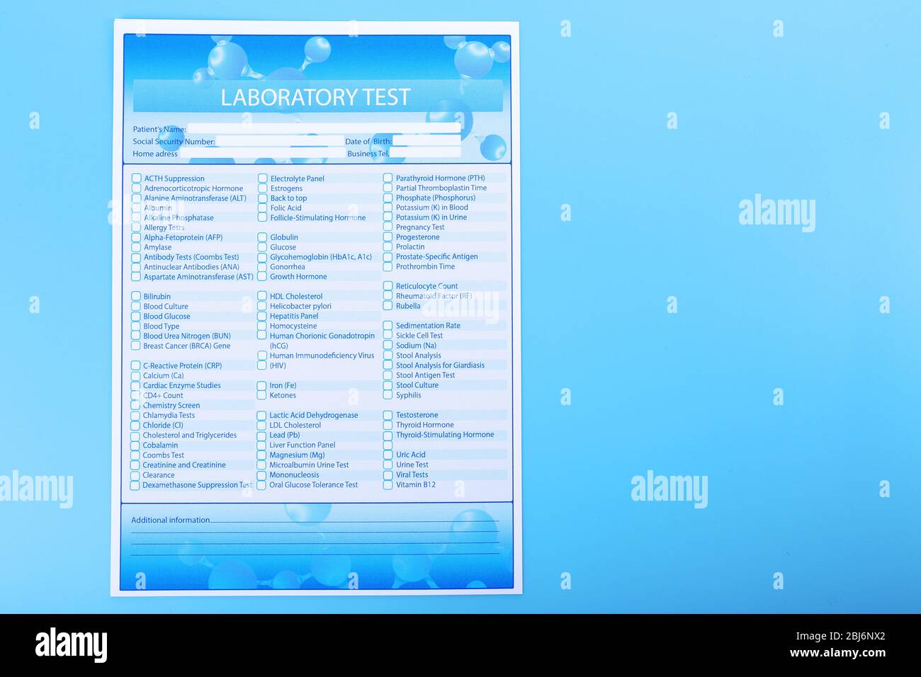 Lab test request hi-res stock photography and images - Alamy
