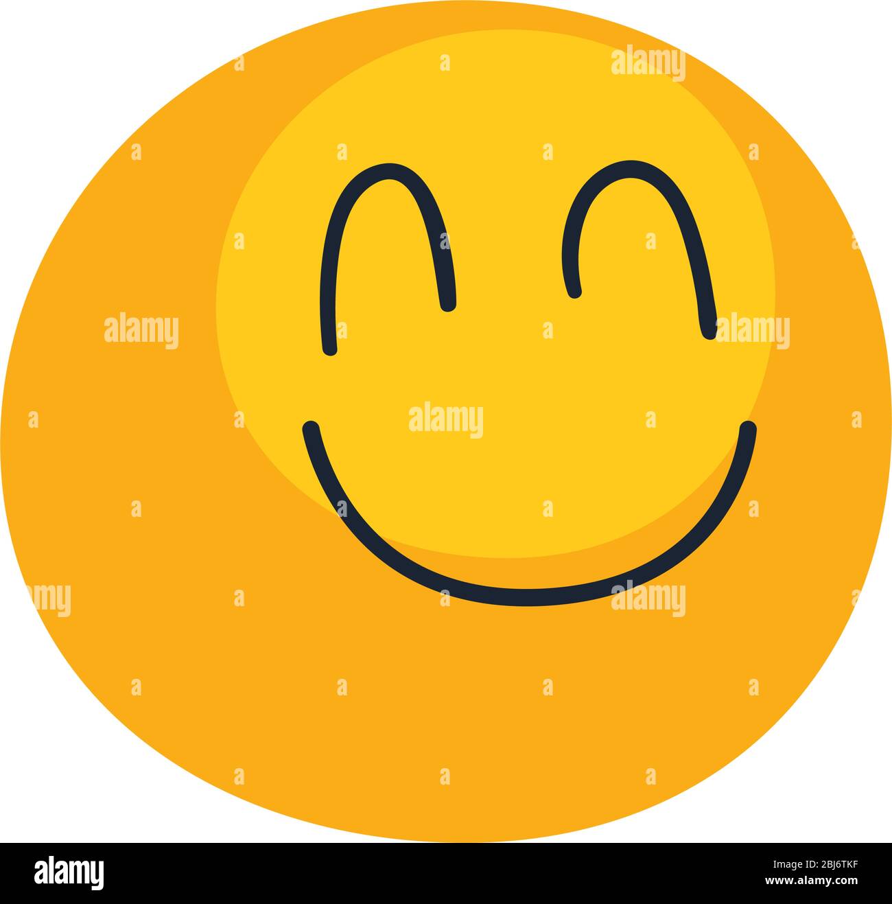 Happy emoji face flat style icon design, Cartoon expression emoticon ...