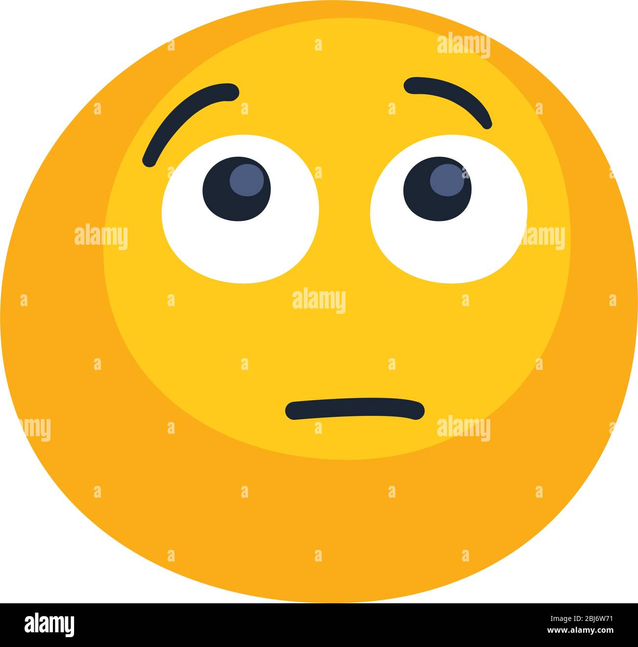 rolling eyes emoji face flat style icon design, Cartoon expression