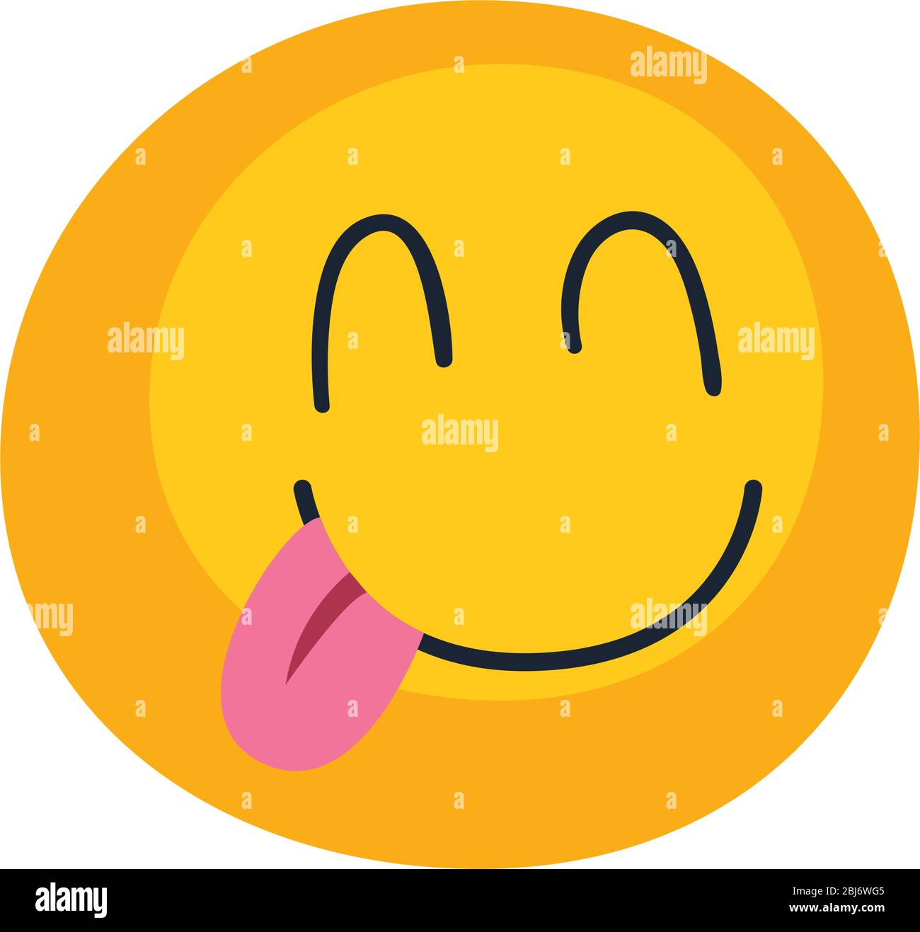 yum emoji face flat style icon design, Cartoon expression emoticon