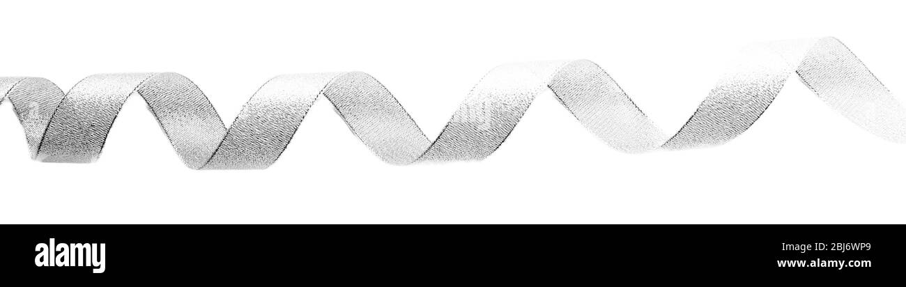 Curled ribbon, isolated on white Stock Photo - Alamy