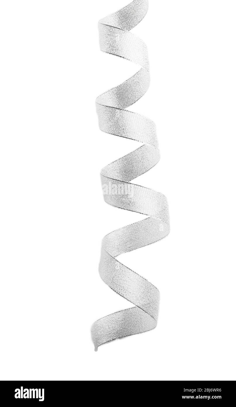 Curled ribbon, isolated on white Stock Photo - Alamy