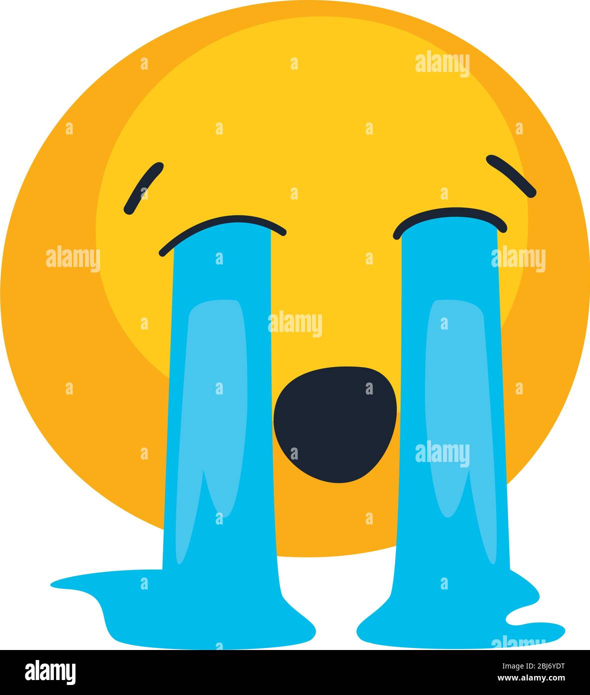 Sob Emoji Face Flat Style Icon Design Cartoon Expression Emoticon And Social Media Theme Vector Illustration Stock Vector Image Art Alamy
