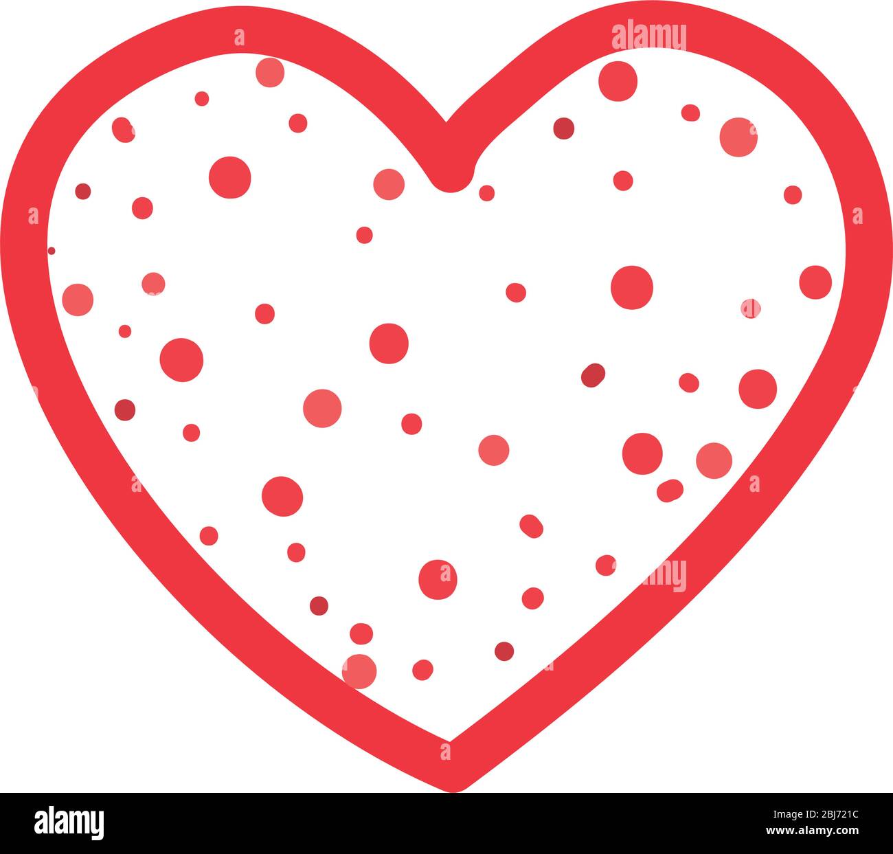 Pointed heart flat style icon design of love passion and romantic theme ...