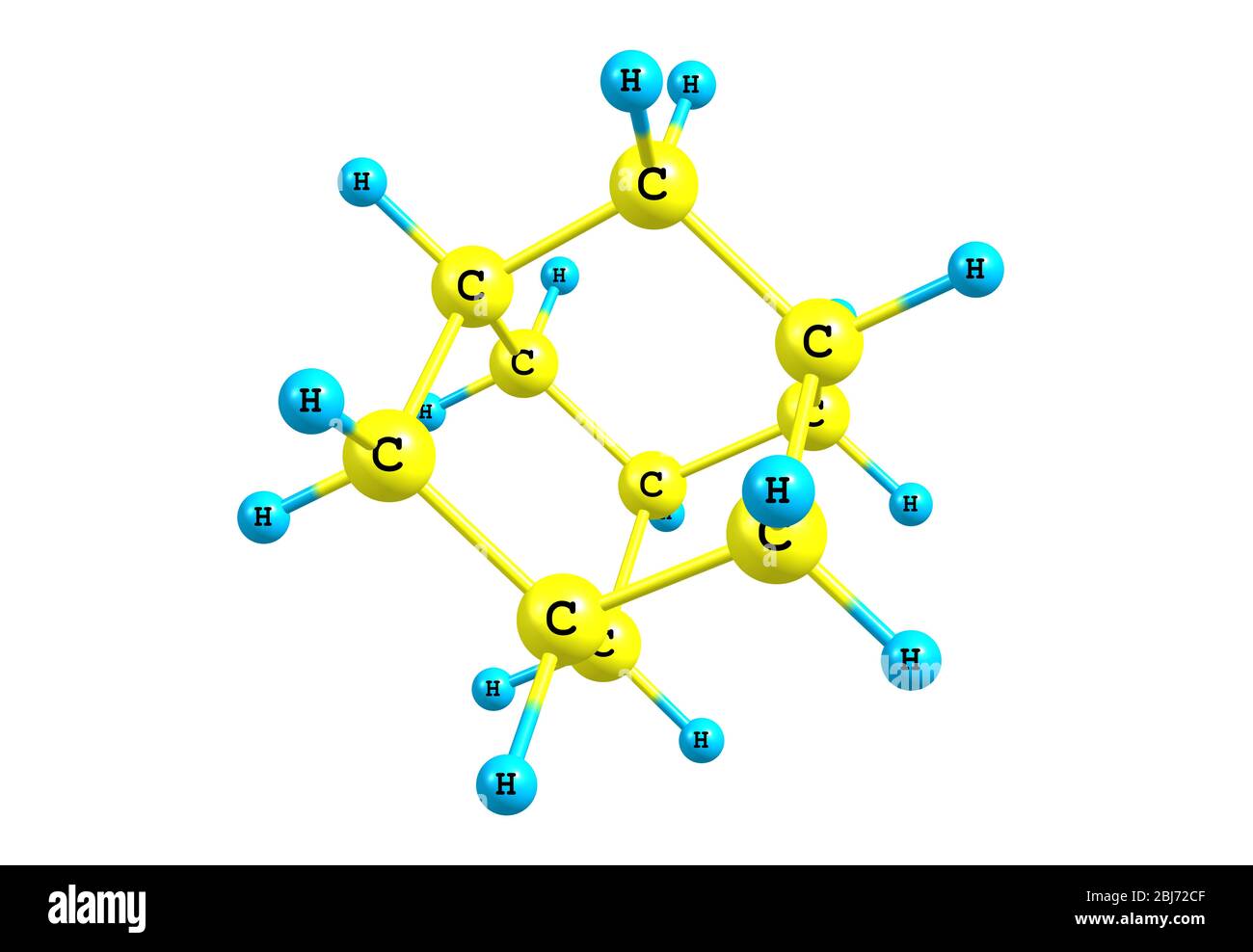 Adamantane is a colorless, crystalline chemical compound with a camphor-like odor. Stock Photo