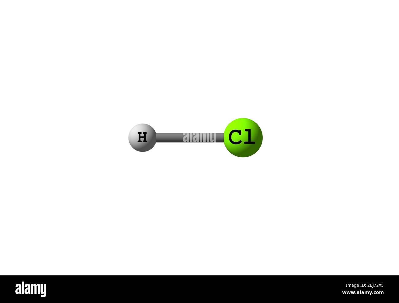 Hydrogen Chloride Molecular Structure On White Stock, 57% OFF