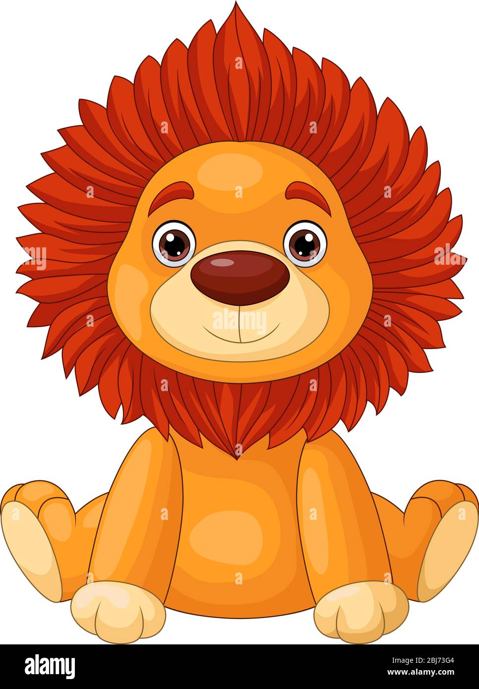 Cute baby lion cartoon sitting Stock Vector Image & Art Alamy