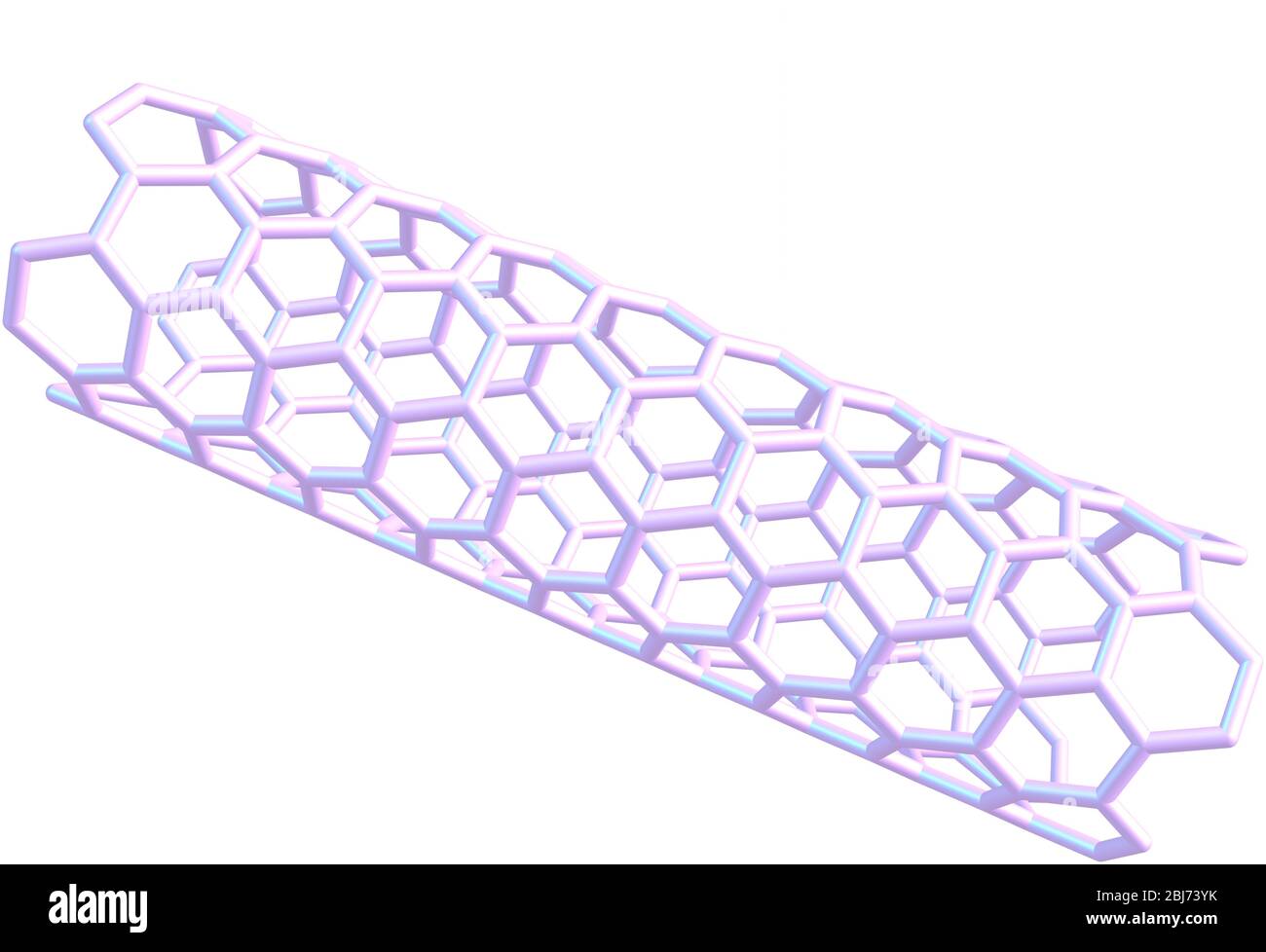 Isolated illustration of carbon nanotube Stock Photo - Alamy