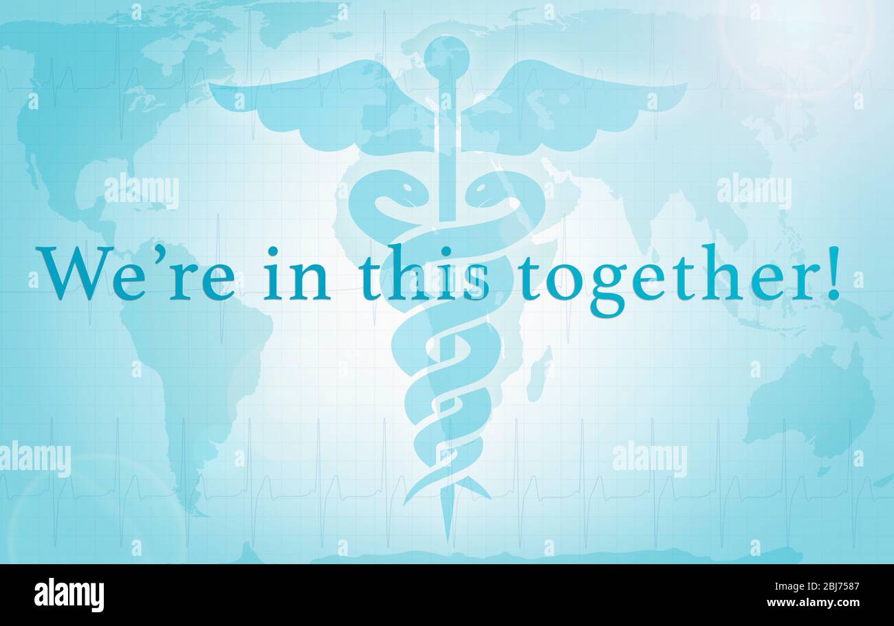 World pandemic medical support illustration Stock Photo
