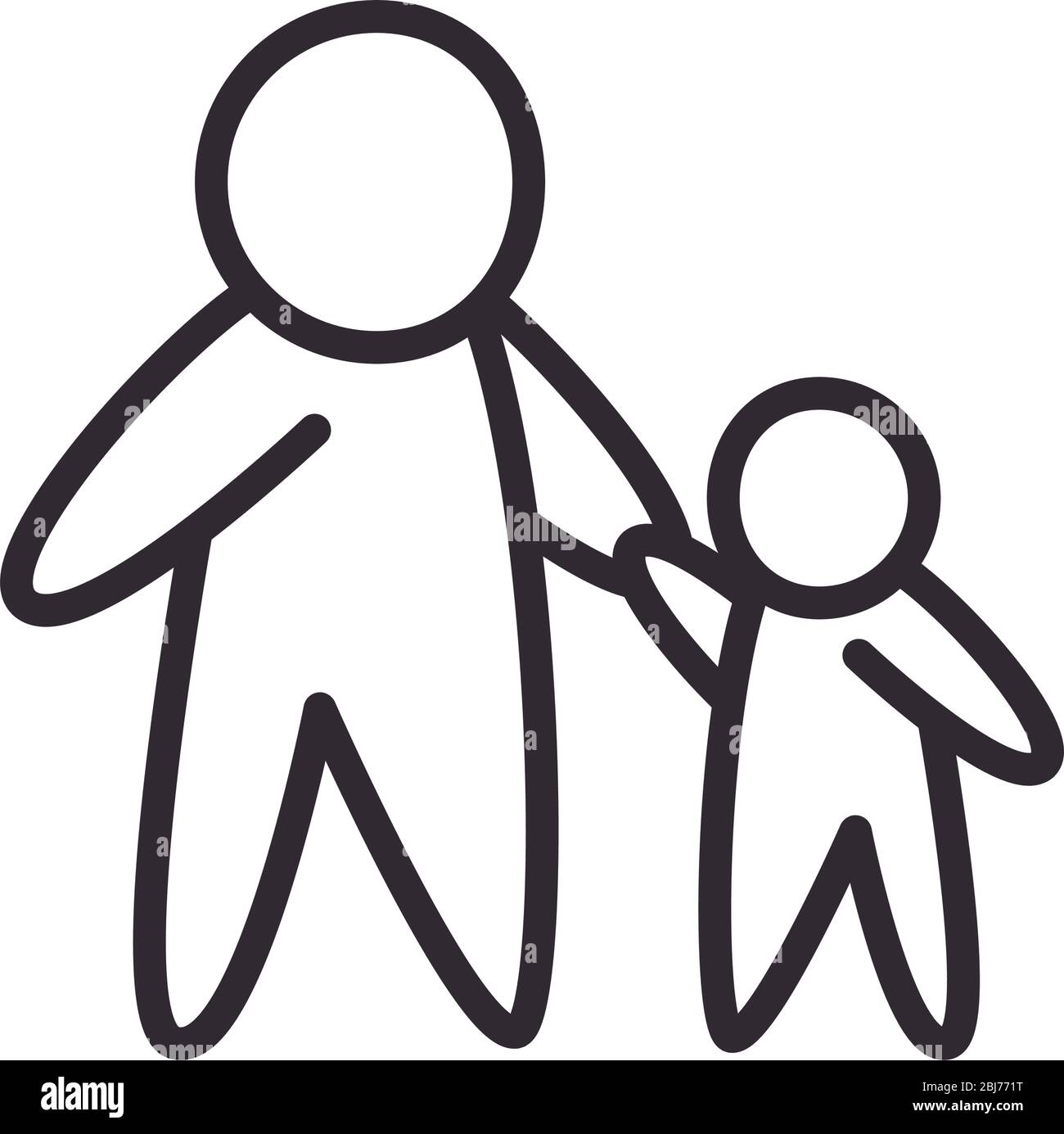 Father And Son Avatar Line Style Icon Design Family Relationship Generation And Portrait Theme Vector Illustration Stock Vector Image Art Alamy