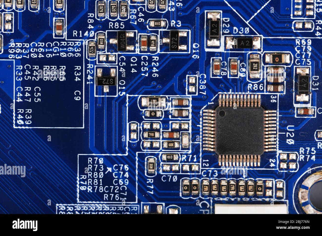 Electronic circuit board close up Stock Photo - Alamy