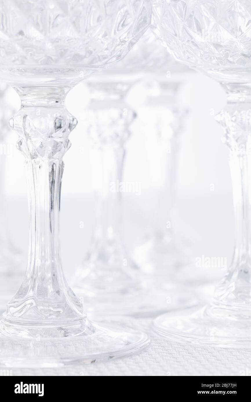 Formal drinking glasses Stock Photo