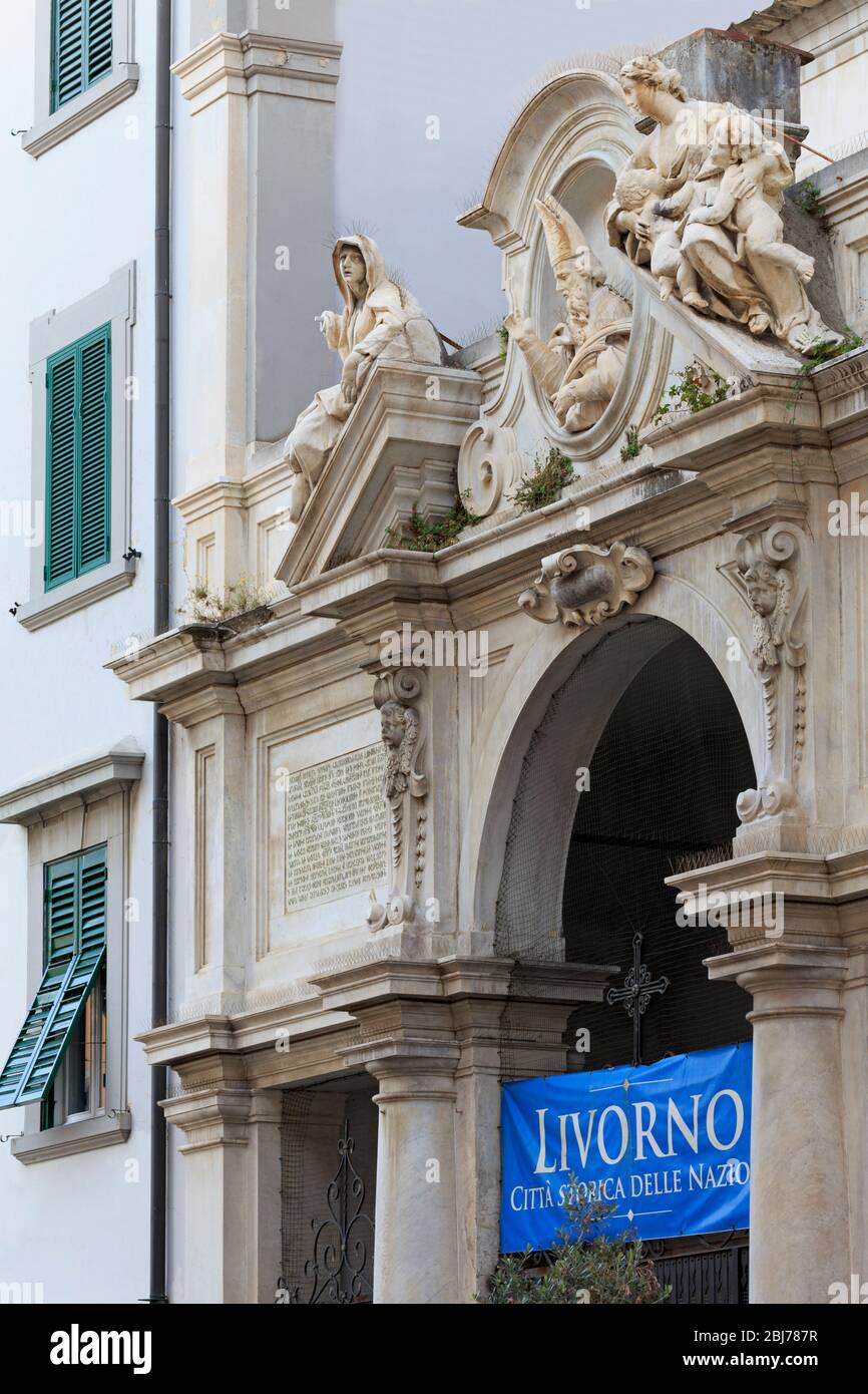 Degli Armeni Church, Via Della Madonna, Livorno City, Tuscany, Italy, Europe Stock Photo